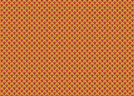 Orange Geometric Vintage Seamless Pattern Wallpaper