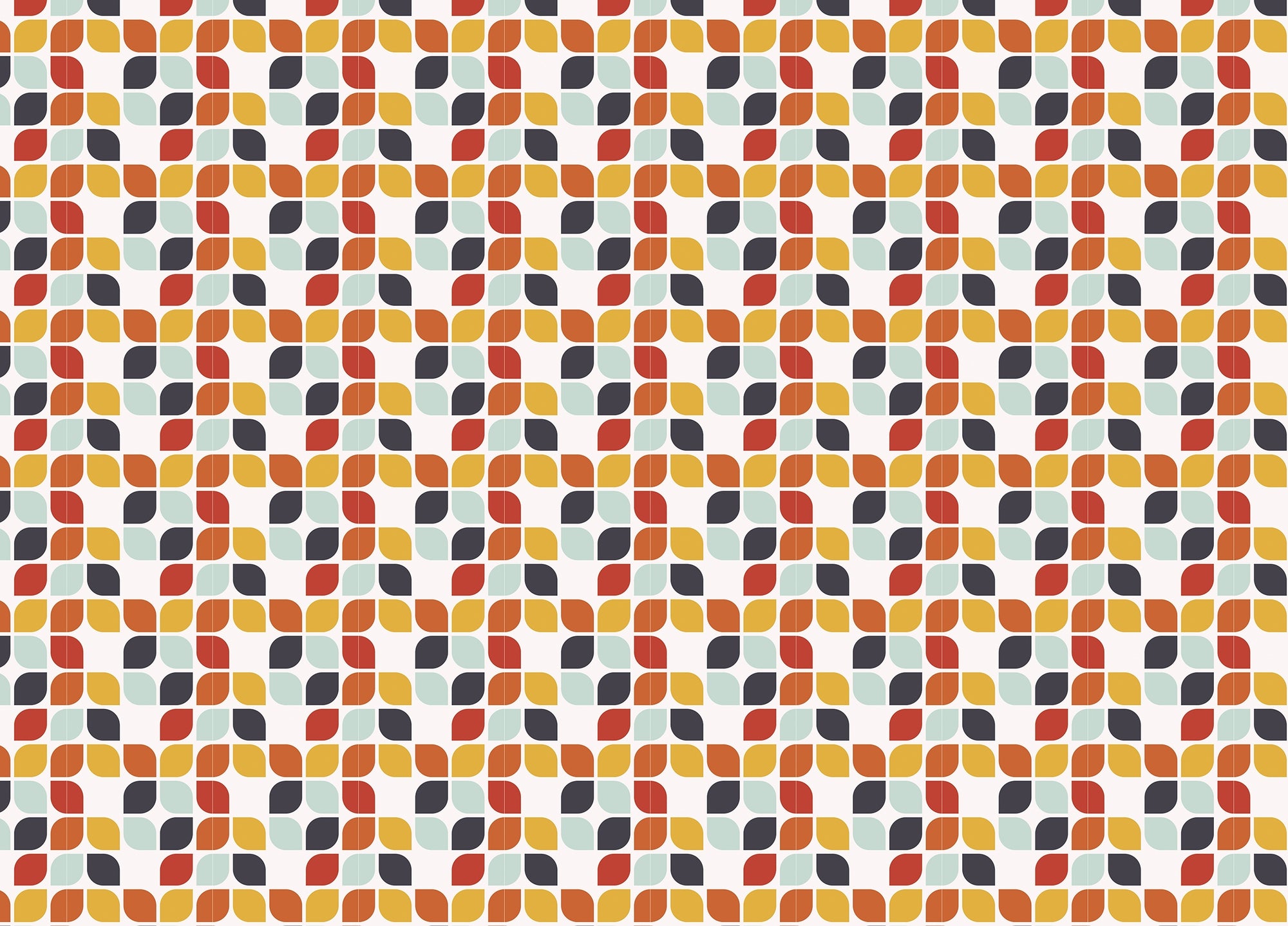 Seamless Geometric Vintage Tile Design Wallpaper