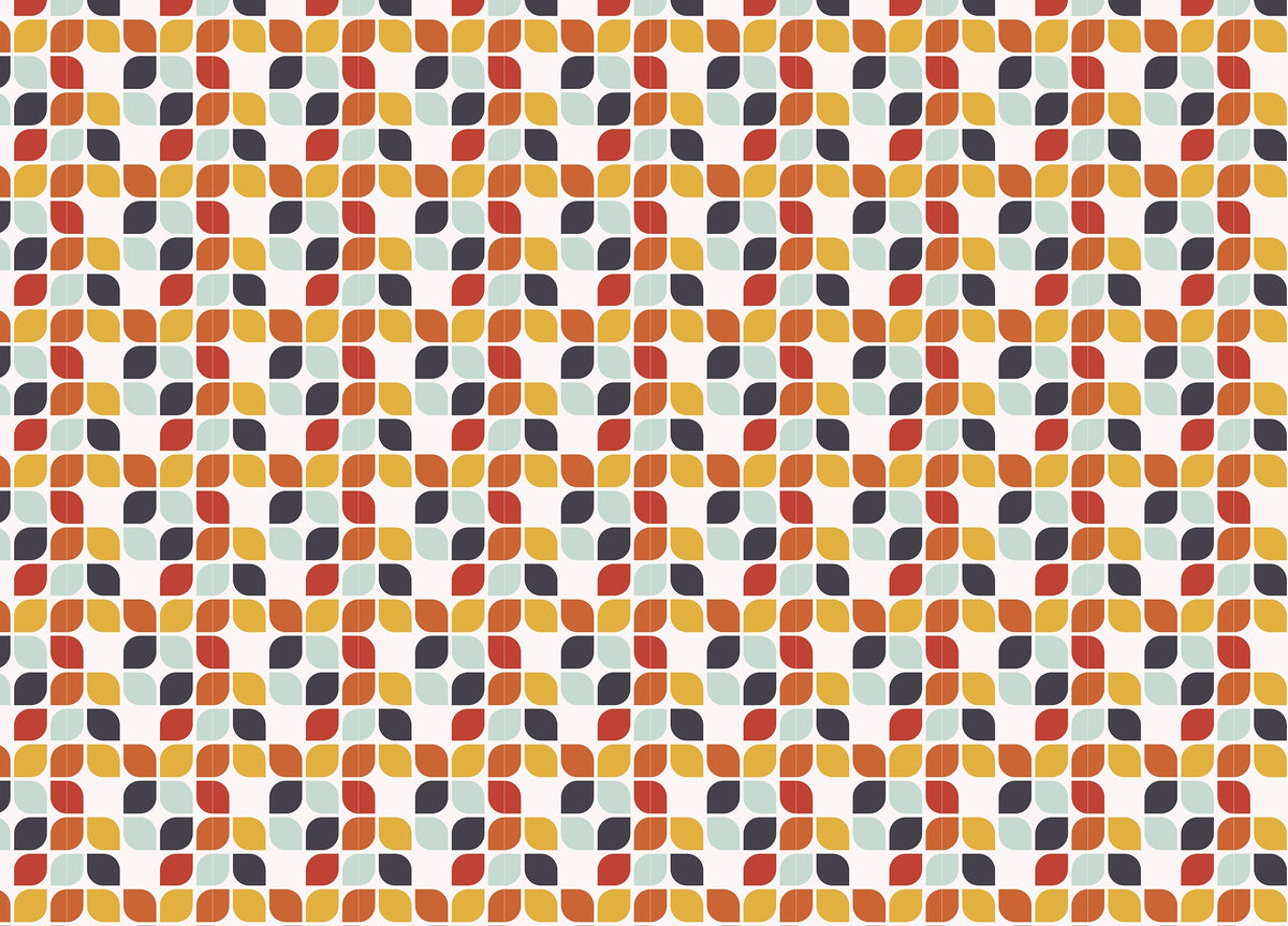 Seamless Geometric Vintage Tile Design Wallpaper in your room — zoomed