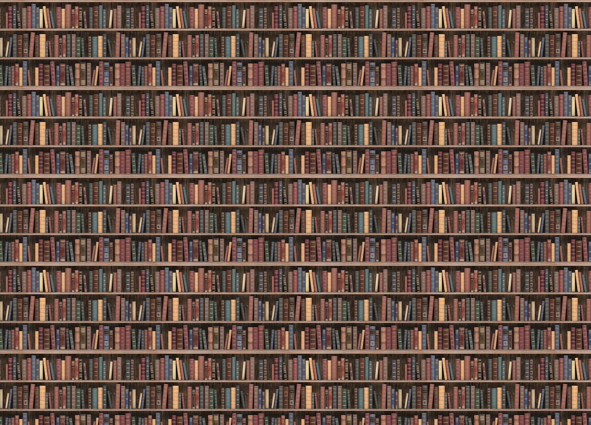 Seamless Books Old Vintage Wooden Shelf Wallpaper