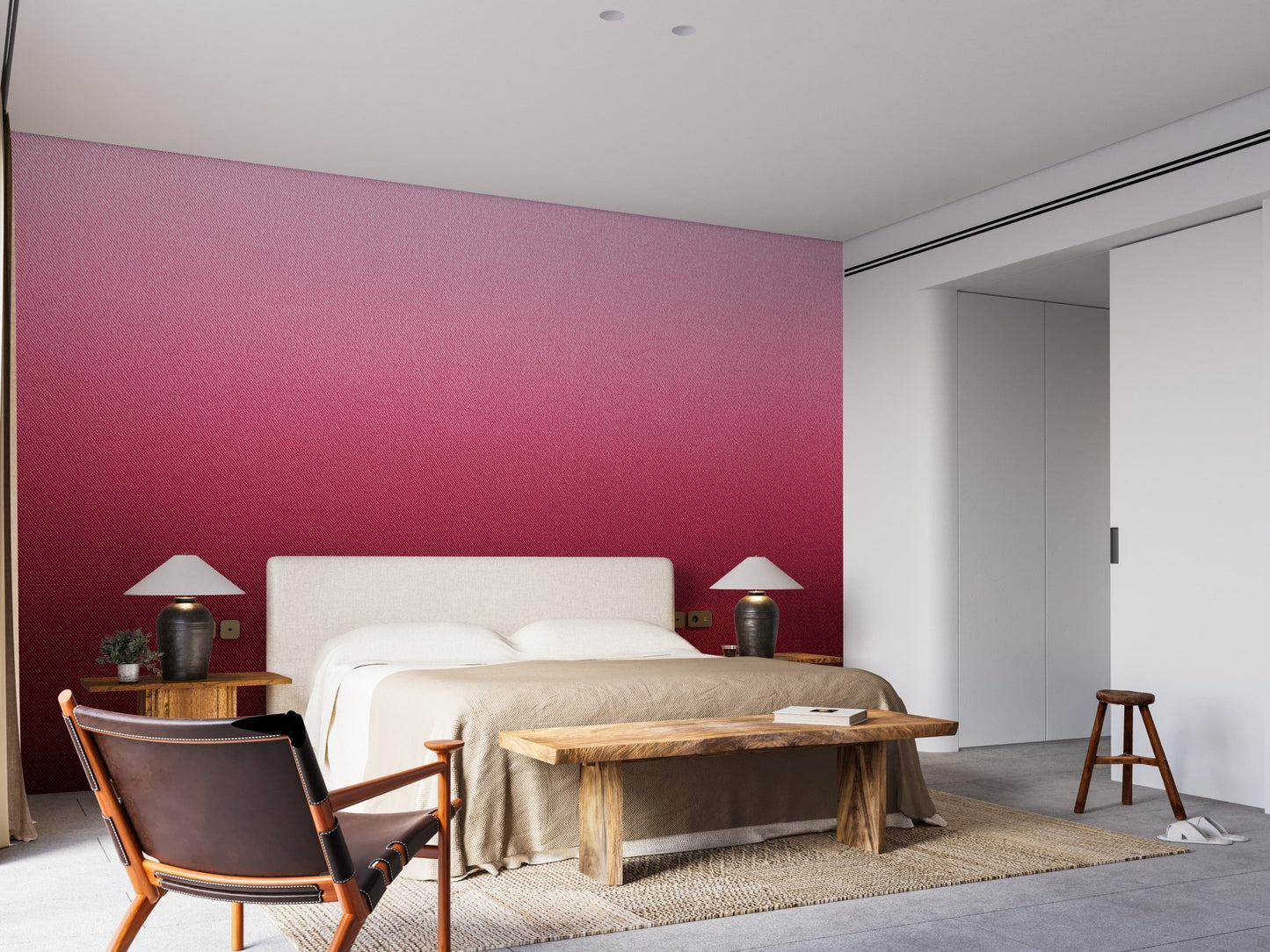 Sophisticated ruby mural for trendy interiors
