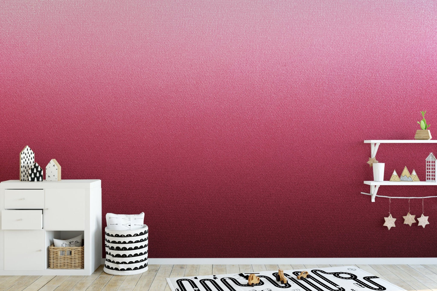 Bold ruby radiance mural for statement walls
