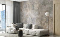 Stylish rustic cement mural for home walls
