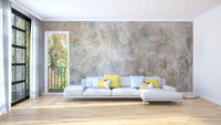 Rustic cement mural for stylish room accents
