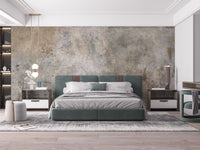 Chic cement wall mural for rustic interiors
