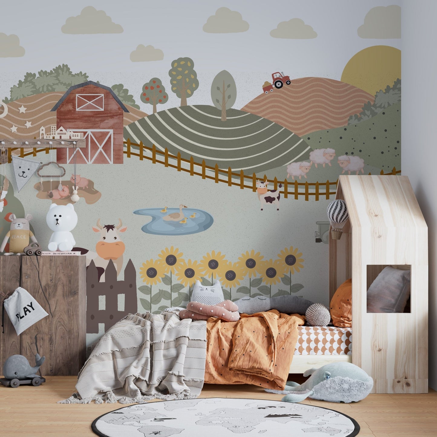 Rustic Farmhouse Barn Wallpaper - Wallanza