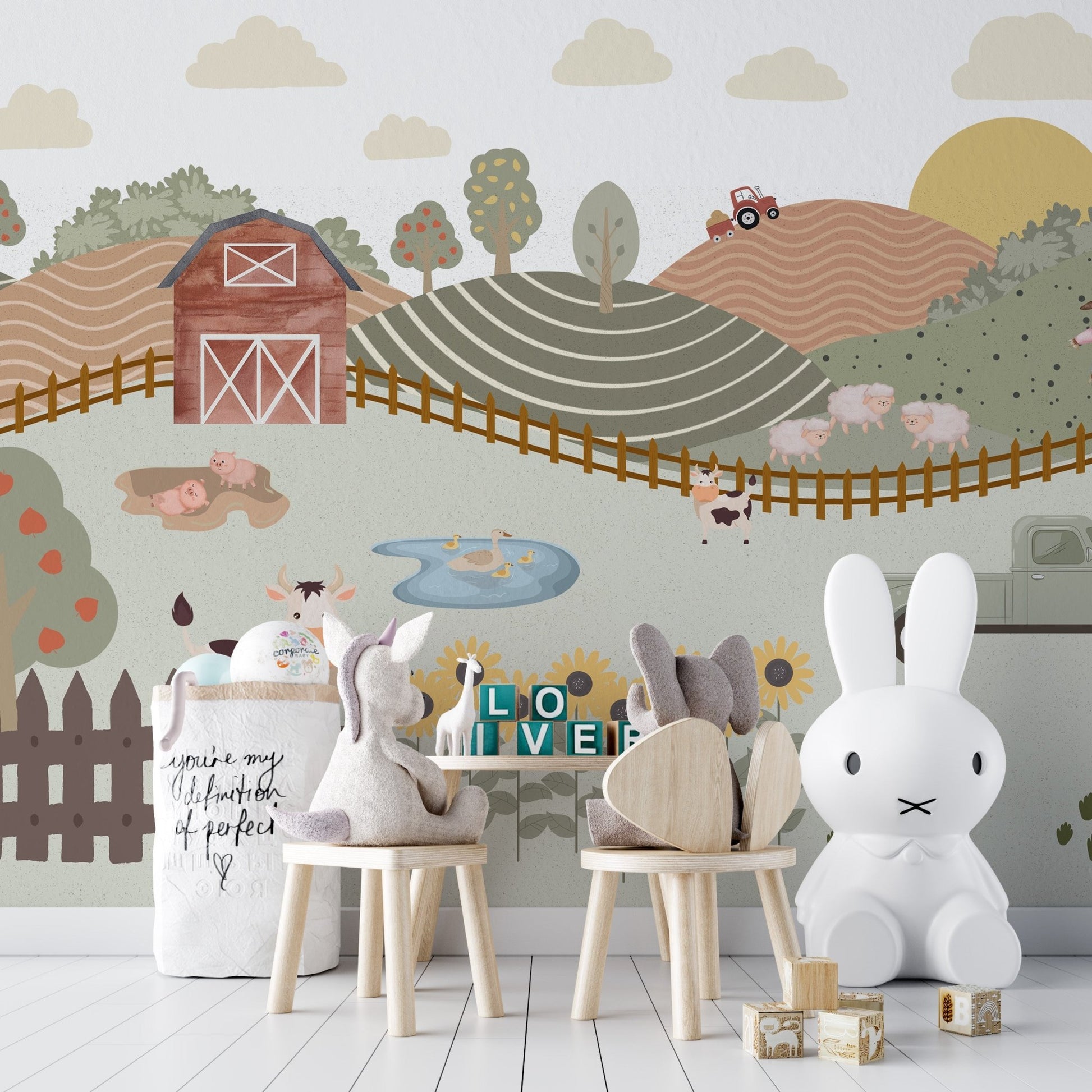 Rustic Farmhouse Barn Wallpaper - Wallanza