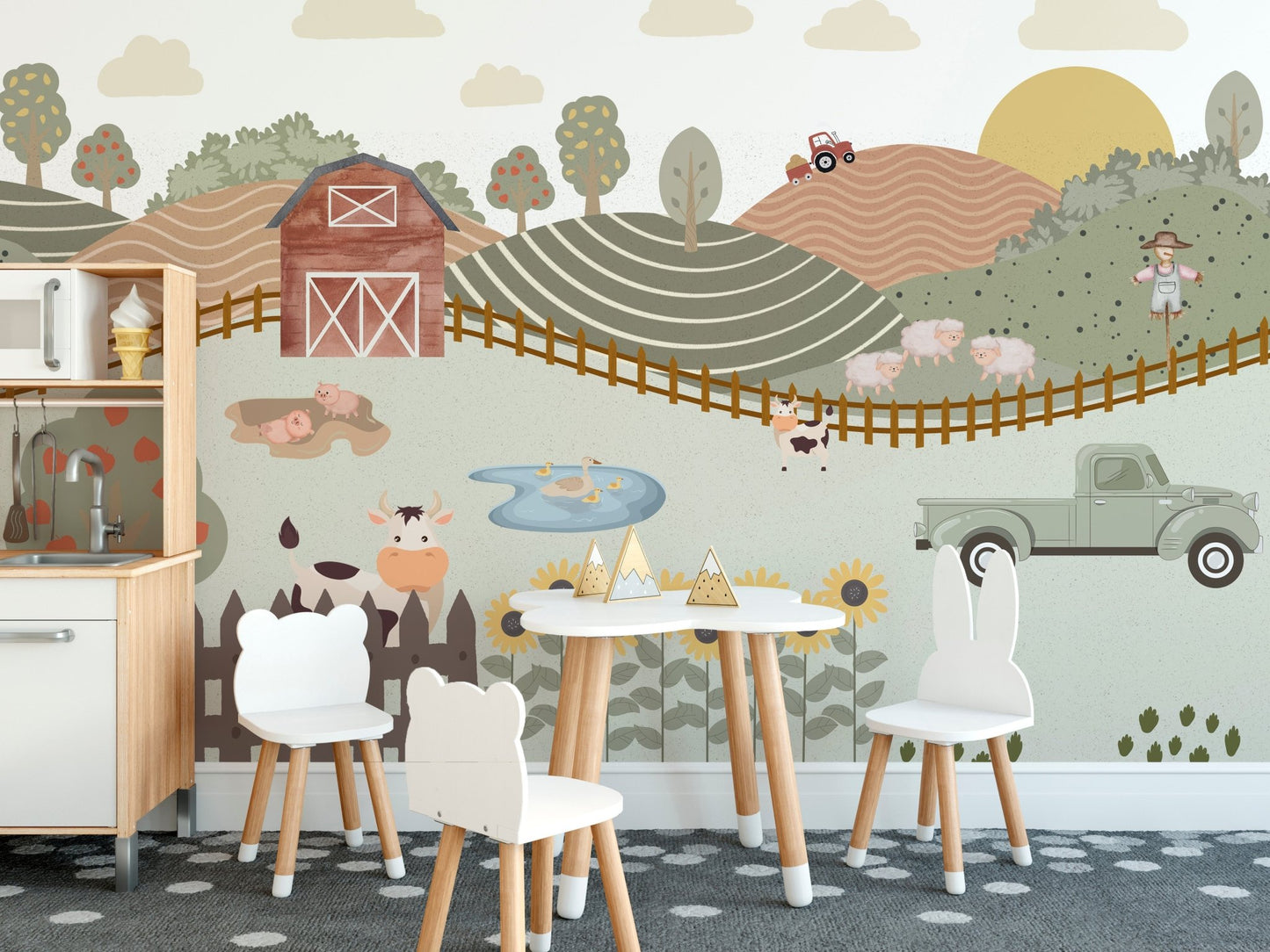 Rustic Farmhouse Barn Wallpaper - Wallanza