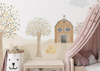 Rustic Farmhouse Kids Wall Mural - Wallanza