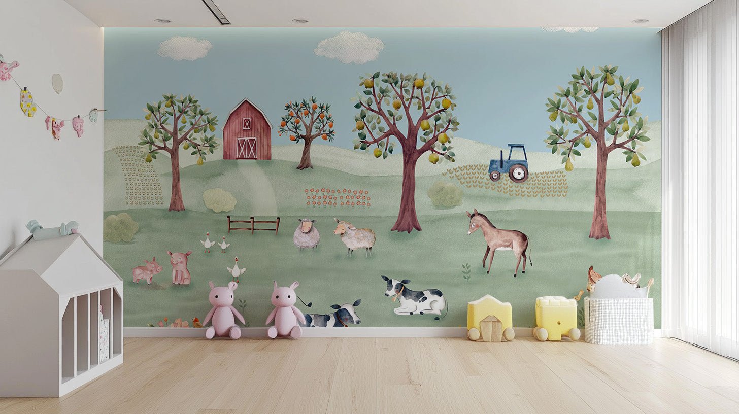 Rustic Farmyard Wall Mural - Wallanza
