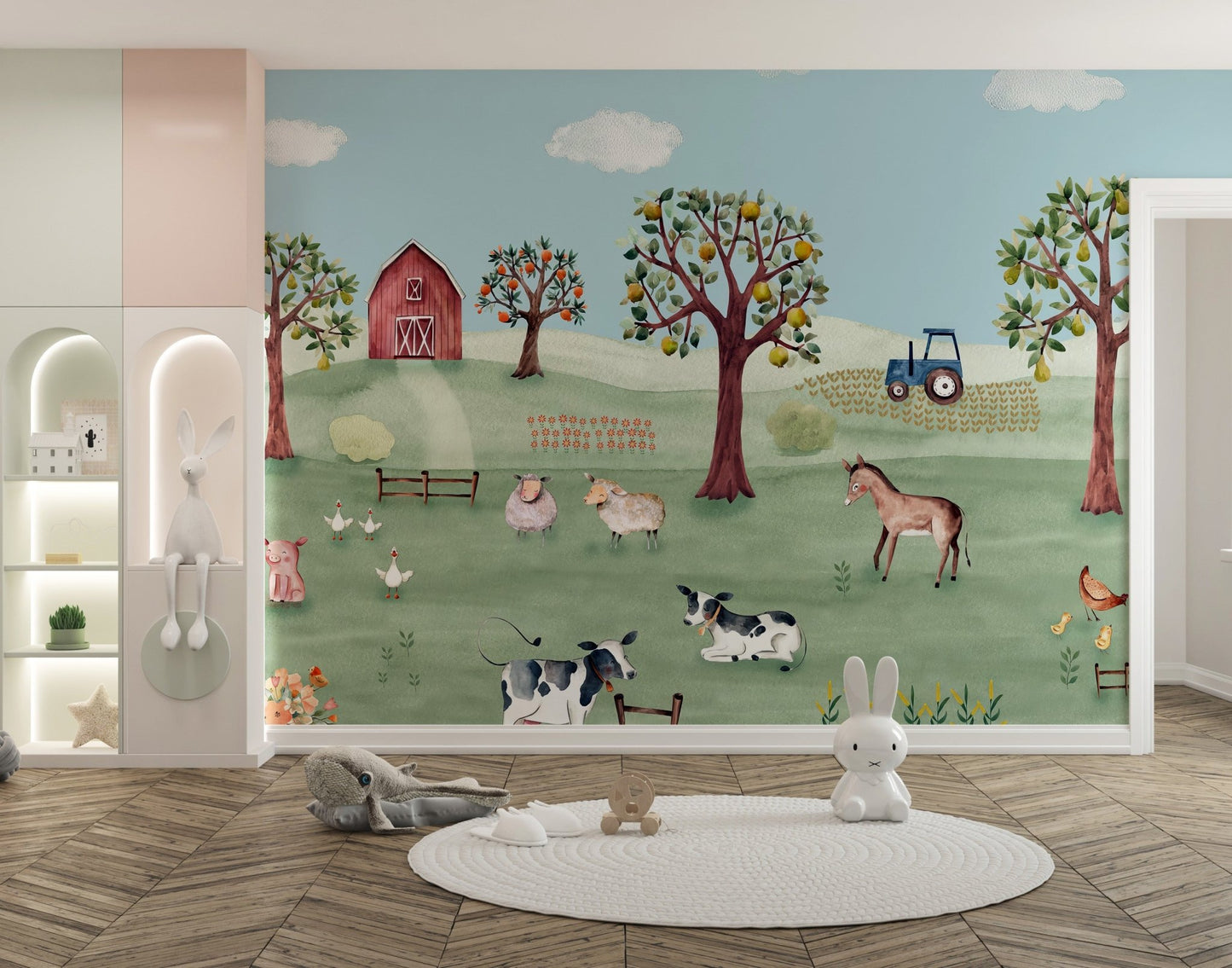 Rustic Farmyard Wall Mural - Wallanza