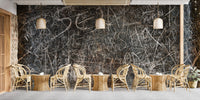 Dark vintage script wall mural with weathered surface.