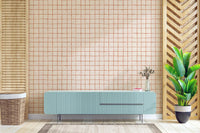 Modern rustic orange grid lines on off-white.