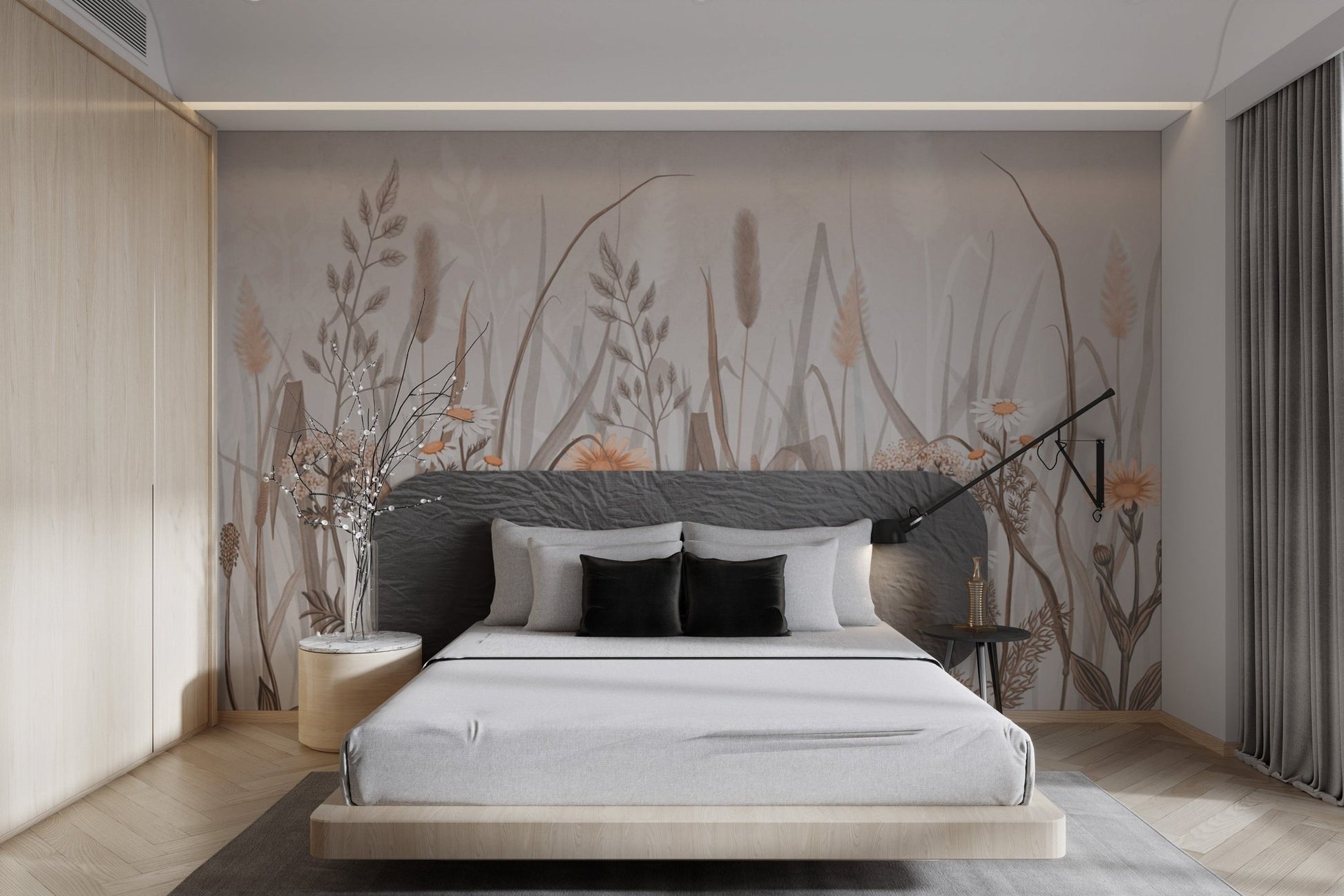 Rustic Wildflower Meadow Wallpaper - Wallanza