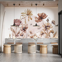 Rustic Wildflowers Wall Mural - Wallanza
