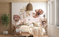Rustic Wildflowers Wall Mural - Wallanza