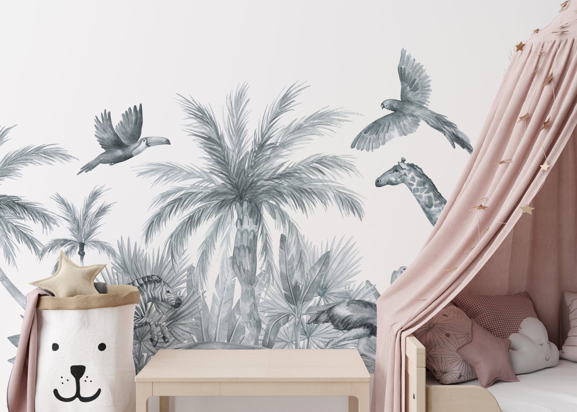 Safari Animals Sketch Wall Mural to liven up walls