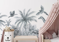 Safari Animals Sketch Wall Mural to liven up walls