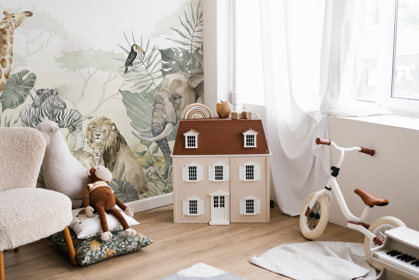 Safari Animals Wall Mural - Wallanza