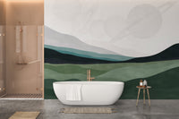 Saturn Mountain View Wall Mural - Wallanza