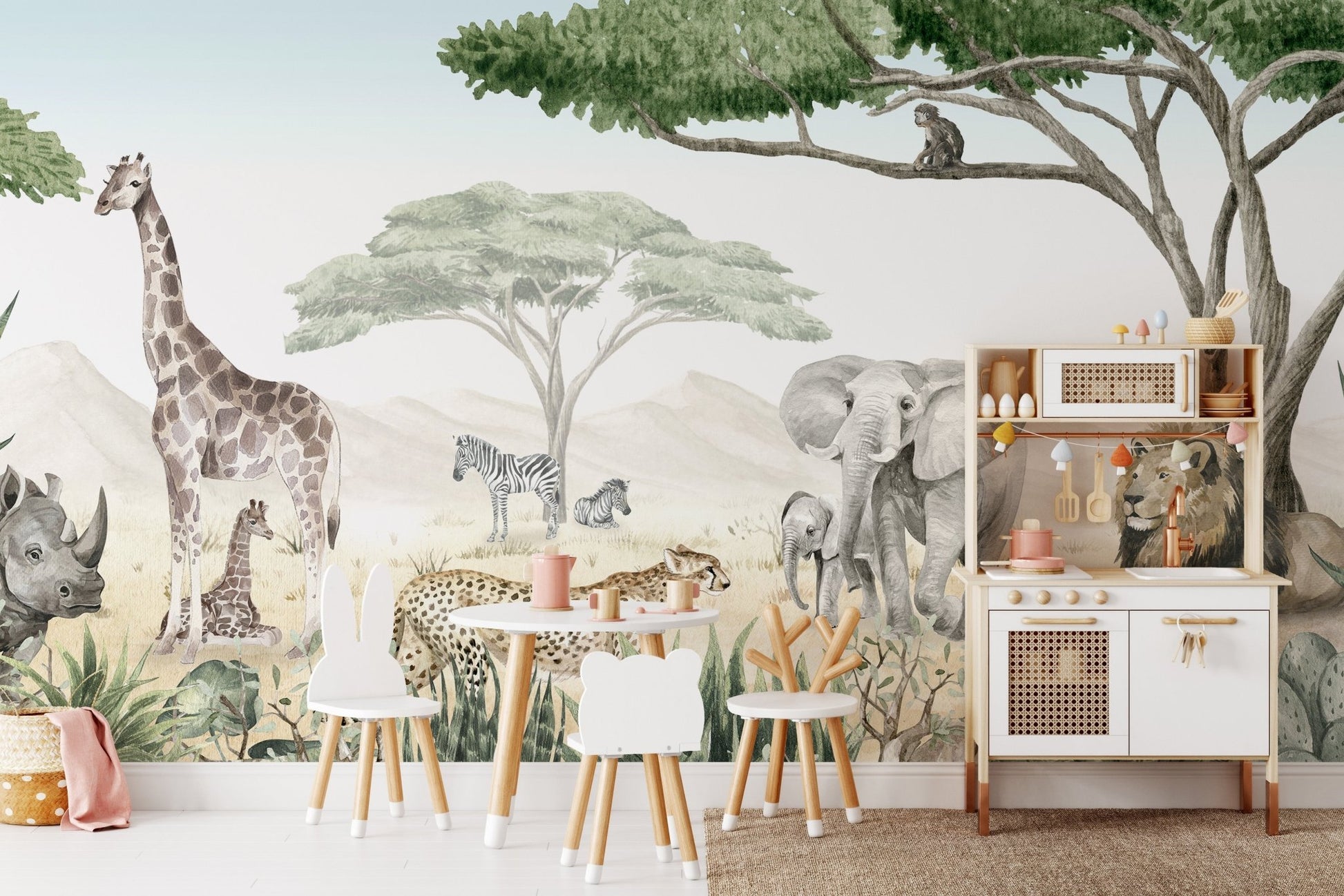 Savannah Jive Mural Peel and Stick Wallpaper - Wallanza