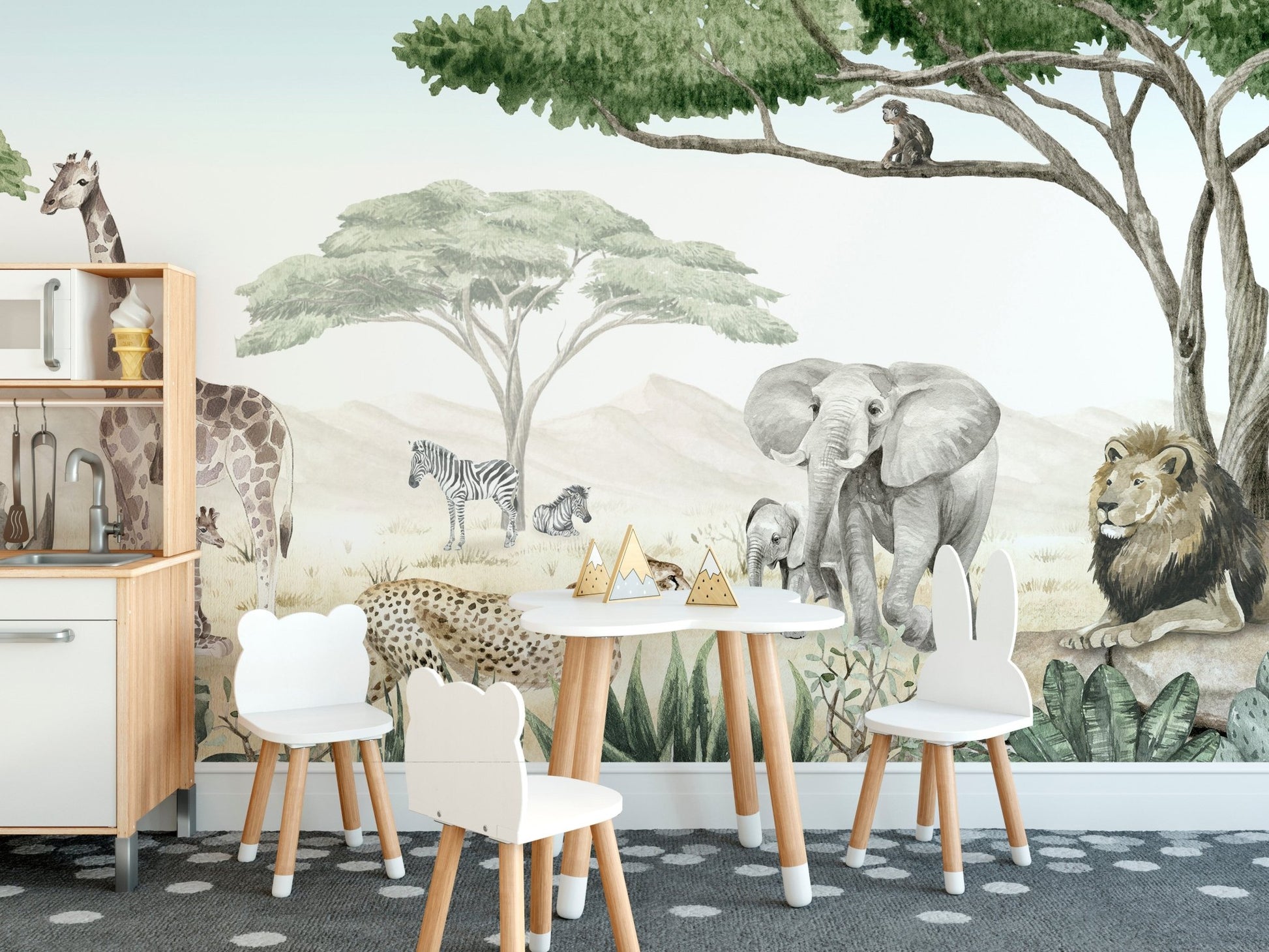 Savannah Jive Mural Peel and Stick Wallpaper - Wallanza