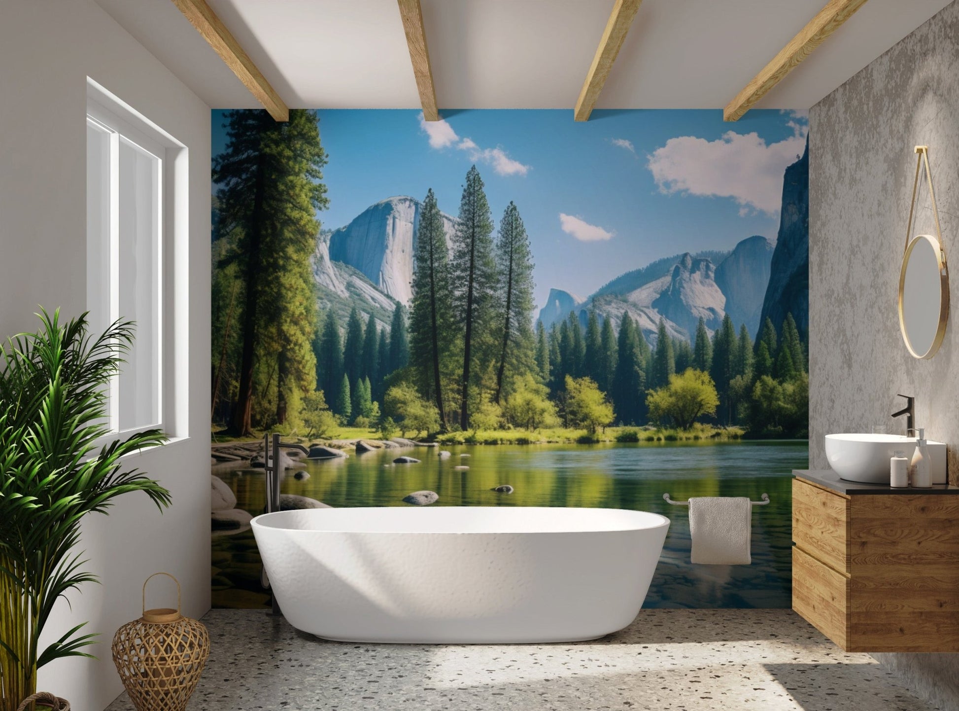 Scenic Mountain Lake Wallpaper - Wallanza