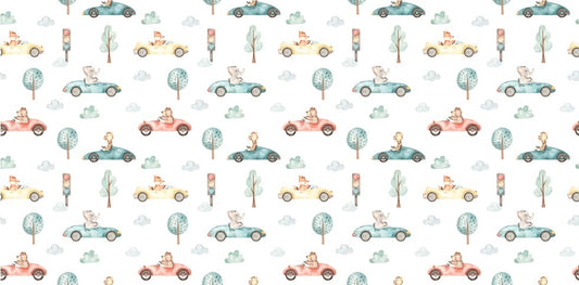 Woodland Creatures Race Scene Wallpaper