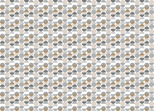 Modern Abstract Circles Scandinavian Style Wallpaper