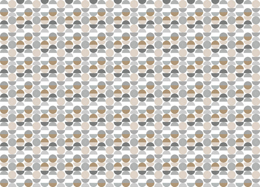 Modern Abstract Circles Scandinavian Style Wallpaper