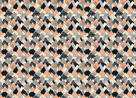 Seamless Pattern Mountains Scandinavian Wallpaper