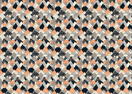 Seamless Pattern Mountains Scandinavian Wallpaper