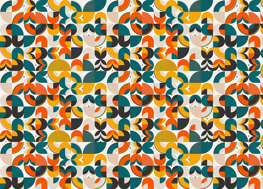 Abstract Vector Geometric Shapes Scandi Art Wallpaper