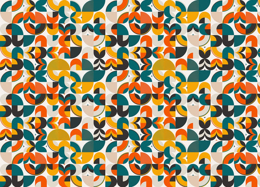 Abstract Vector Geometric Shapes Scandi Art Wallpaper