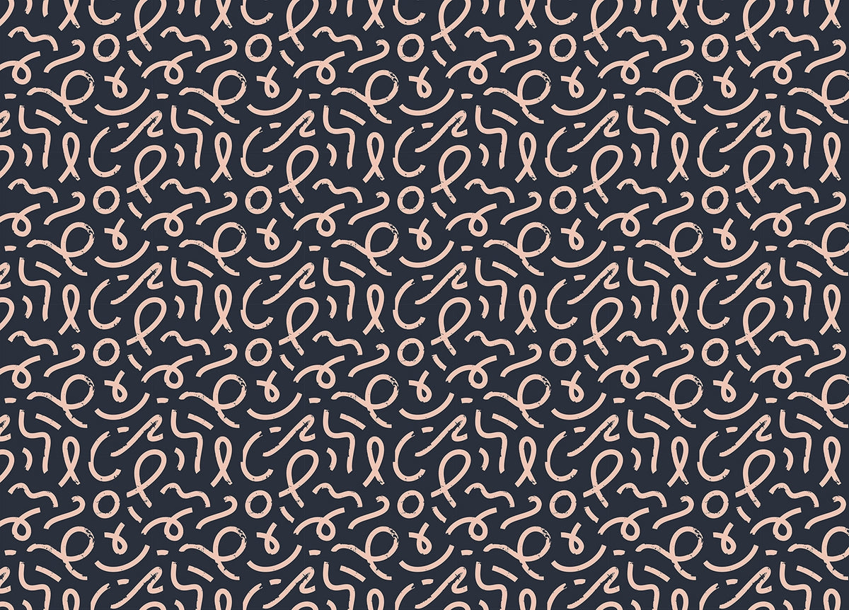 Abstract Minimal Elegant Line Brush Stroke Wallpaper in your room — zoomed