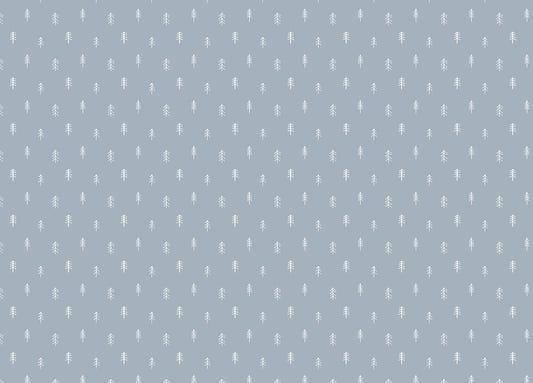 White Color Pine Tree Kids Room Wallpaper
