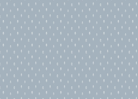 White Color Pine Tree Kids Room Wallpaper