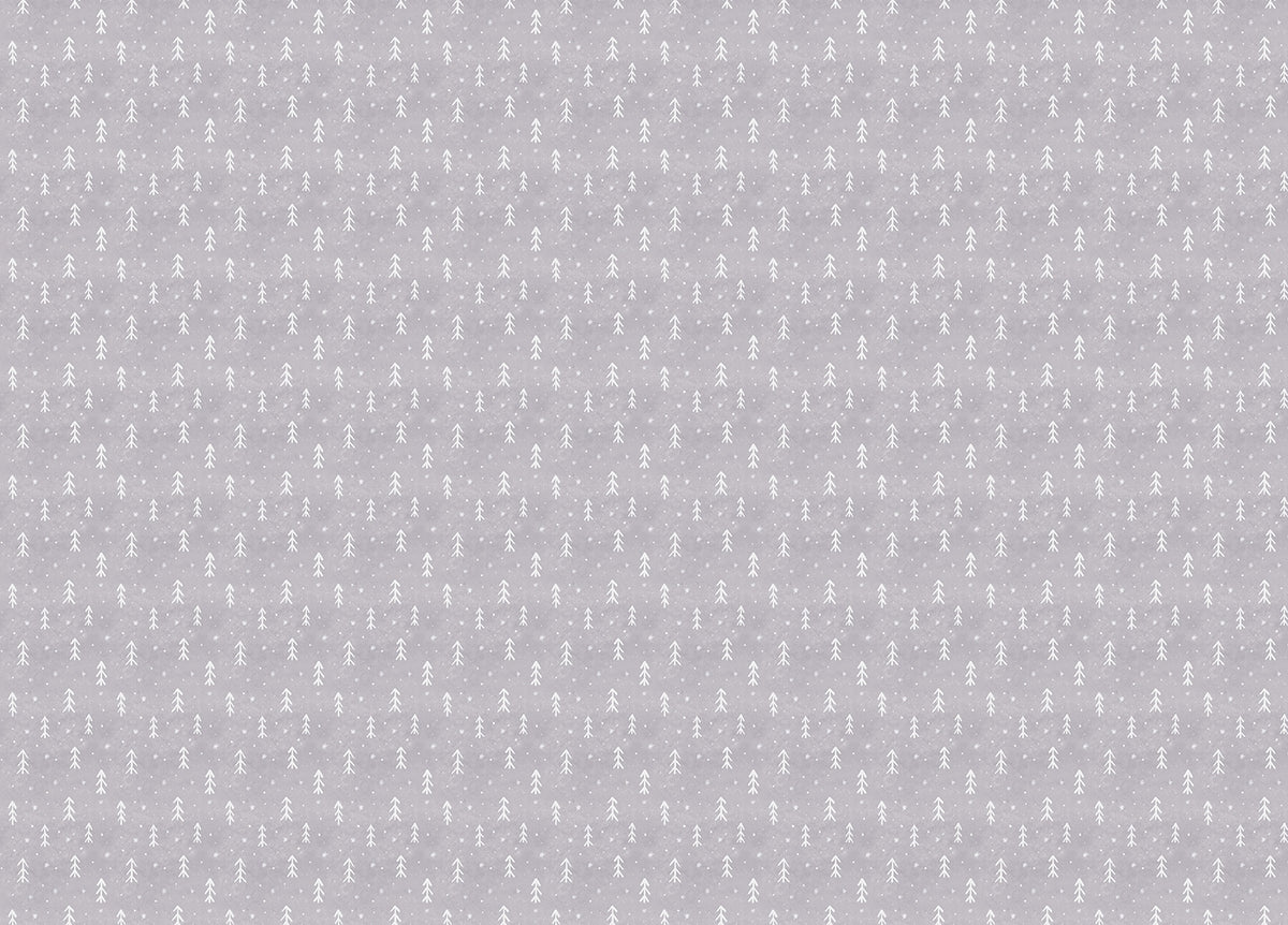 Winter Forest Christmas Trees Snowflakes Scandinavian Wallpaper in your room