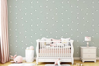 Minimal flying seagull pattern wallpaper design