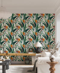 Seamless Floral Tropical Pattern Wallpaper - Wallanza