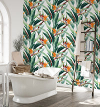 Seamless Floral Tropical Pattern Wallpaper - Wallanza