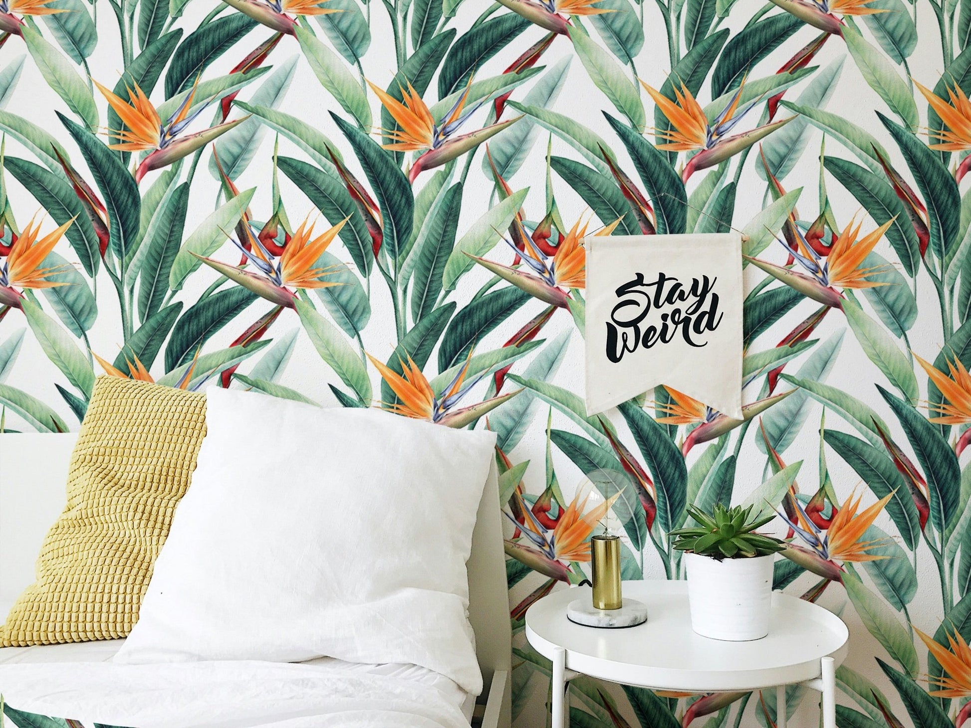 Seamless Floral Tropical Pattern Wallpaper - Wallanza