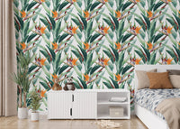 Seamless Floral Tropical Pattern Wallpaper - Wallanza