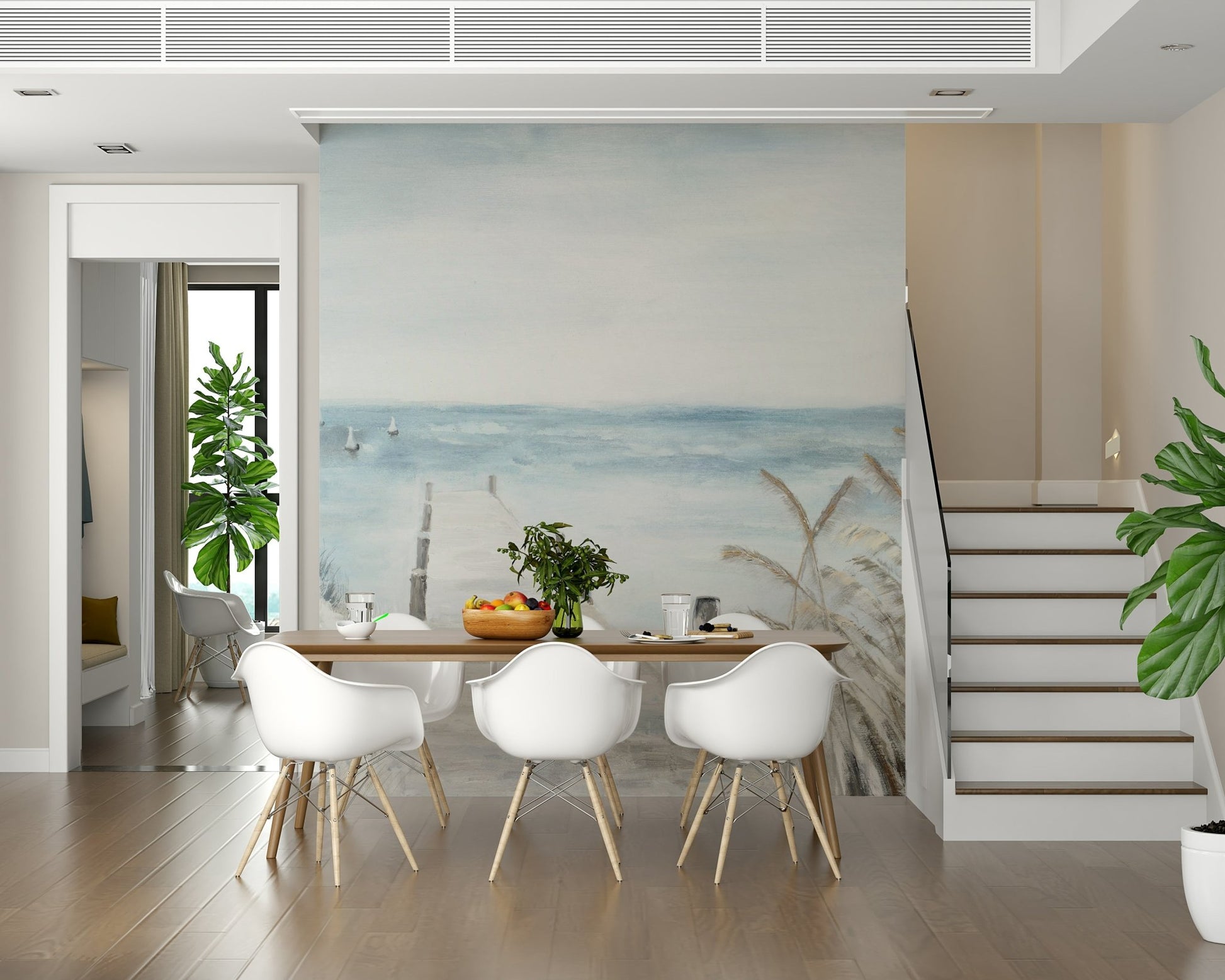 Seaside Dock Wall Mural - Wallanza