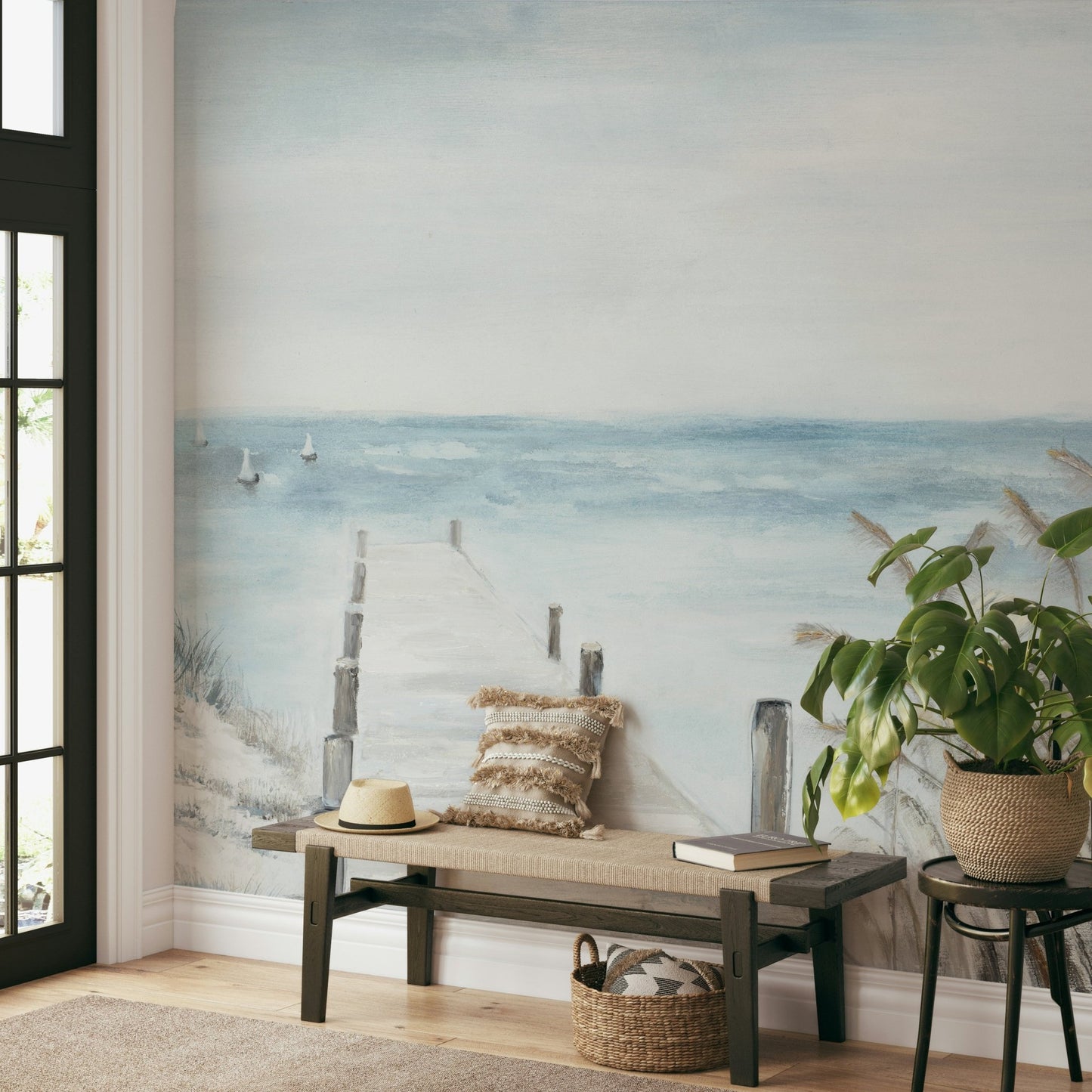 Seaside Dock Wall Mural - Wallanza
