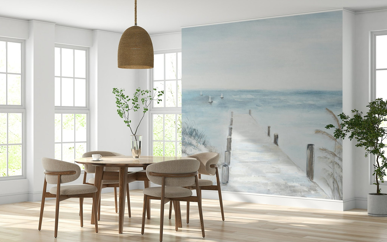 Seaside Dock Wall Mural - Wallanza