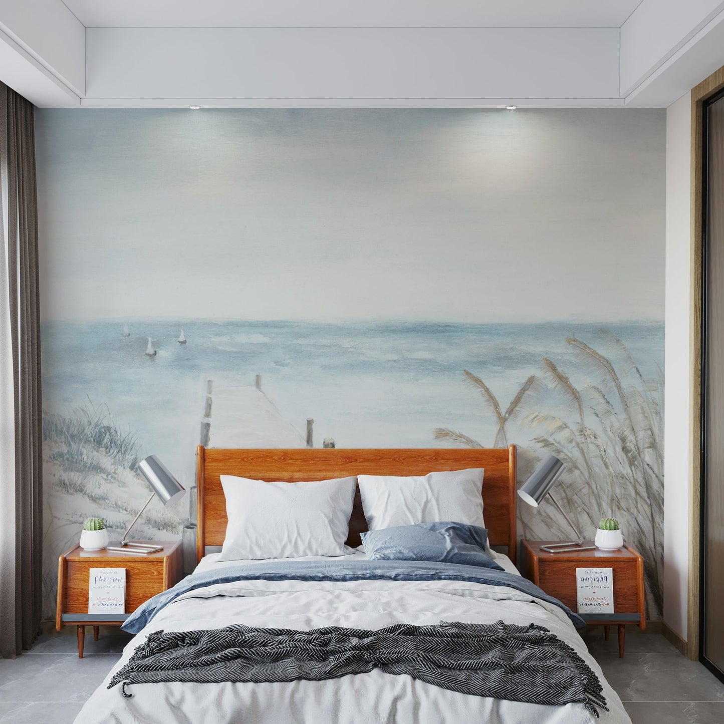 Seaside Dock Wall Mural - Wallanza