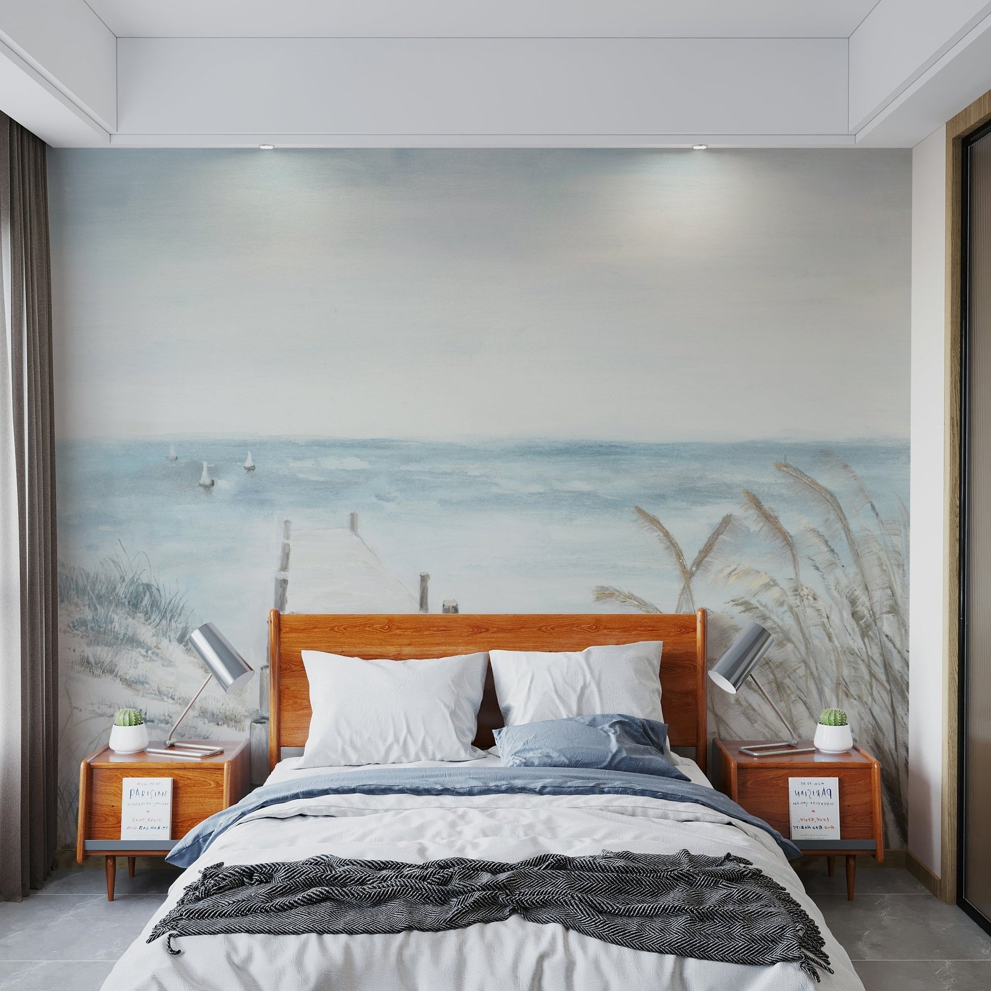 Seaside Dock Wall Mural - Wallanza