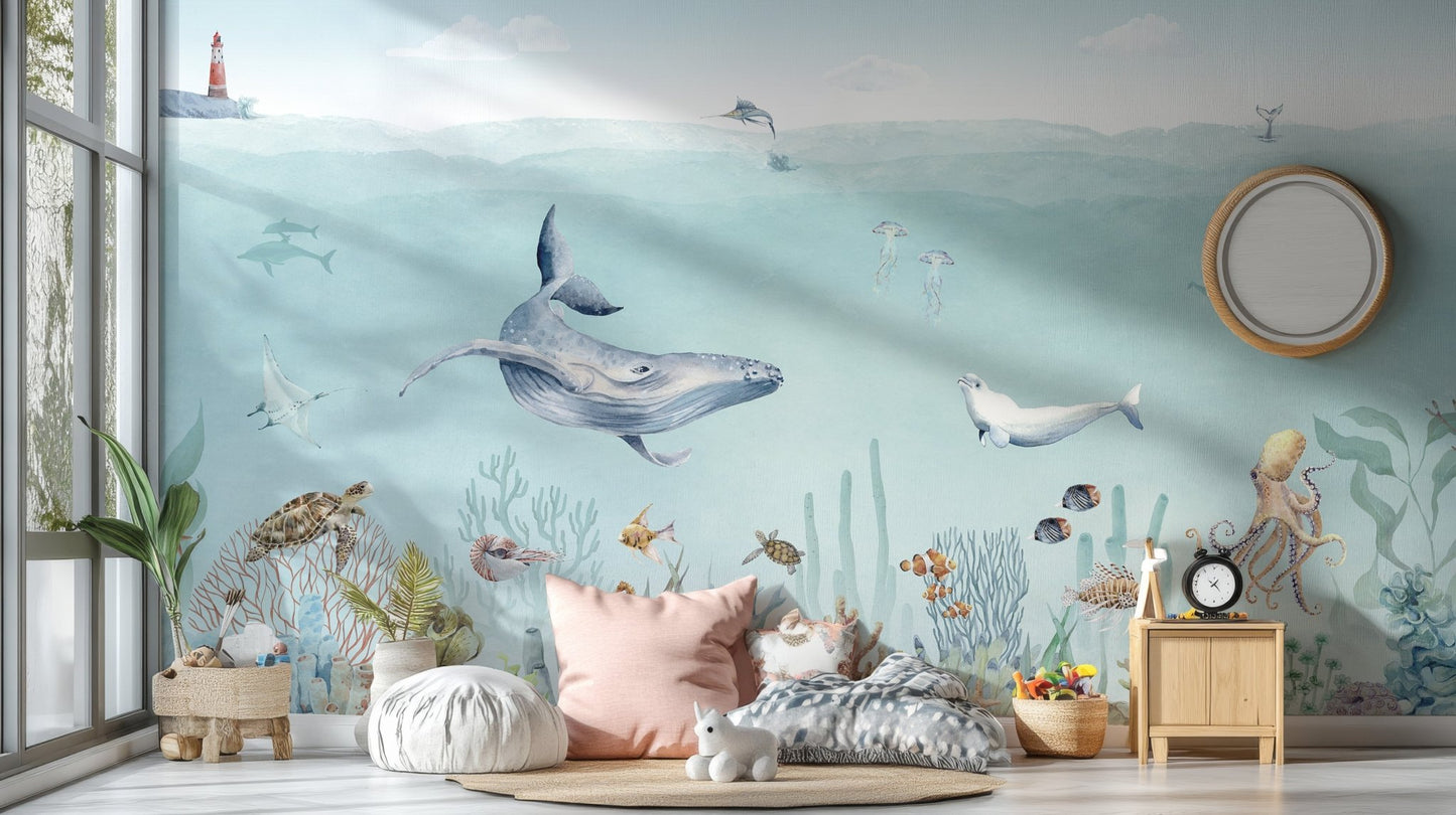 Secret sea life wallpaper murals - Wallanza