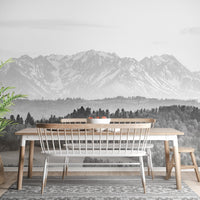 Snow Covered Peaks Wall Mural
